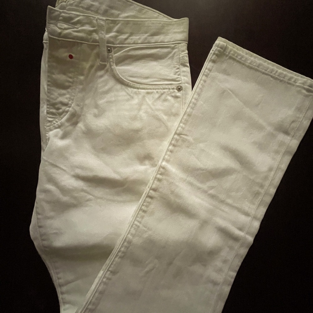 Burberry White Straight Leg Jeans with Seamless Stitching , NWT - Picture 5 of 12
